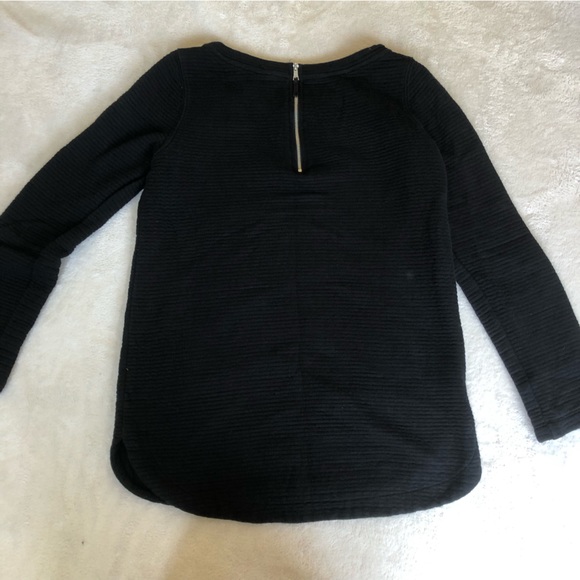 Merona Black Ribbed Sweater - Picture 3 of 10